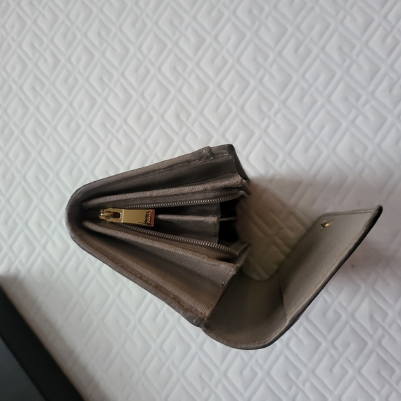 FURLA Babylon Continental Saffiano Leather Bifold Wallet Purs Grayt tope - Picture 11 of 12